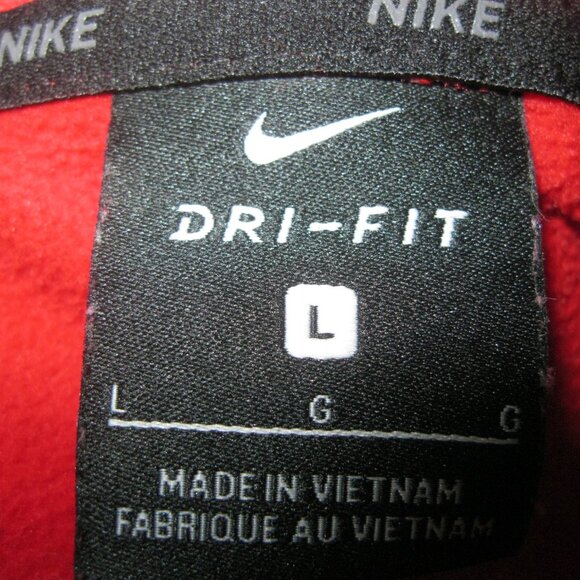 Nike Dri Fit Red Large Athletic Pullover Hoodie - Picture 3 of 3
